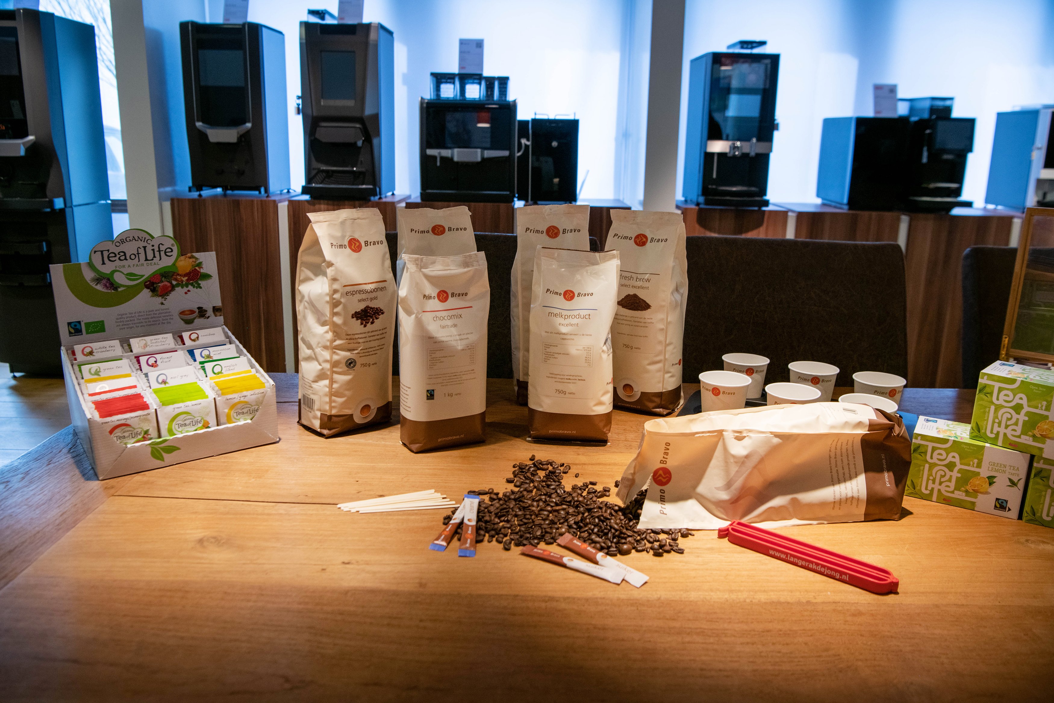 Het koffie en thee assortiment voor kantines en bedrijven
